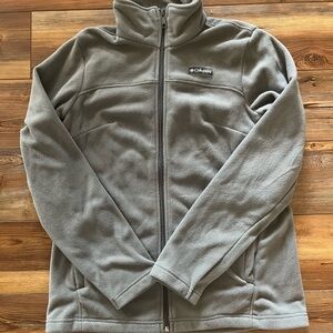 Columbia Gray Full-Zip Fleece Jacket
